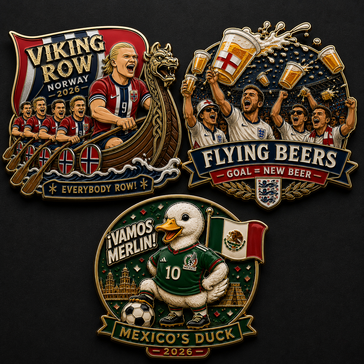 Top Viral 2026 World Cup Memories - Three-Pin Combo Pack - Limited Edition