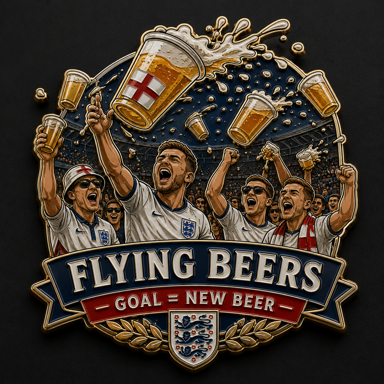 England Beer Toss 2026 Collectible Pin (2" Zinc Alloy) - Limited Edition